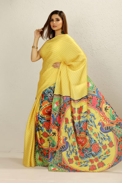 Appealing Floral Georgette Print Saree