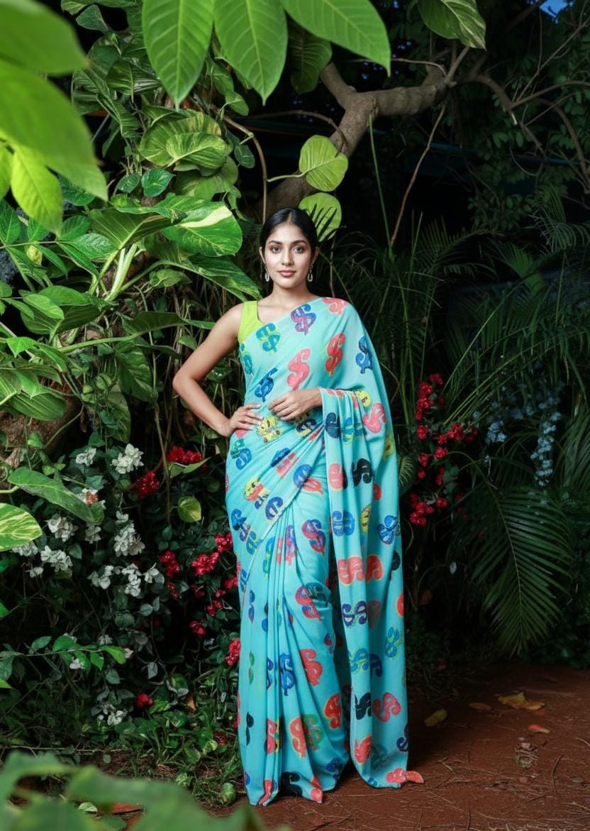 Dollar Mind Georgette Print Saree