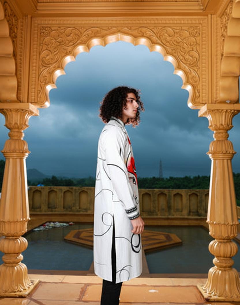 Gajanana Cotton Print Kurta