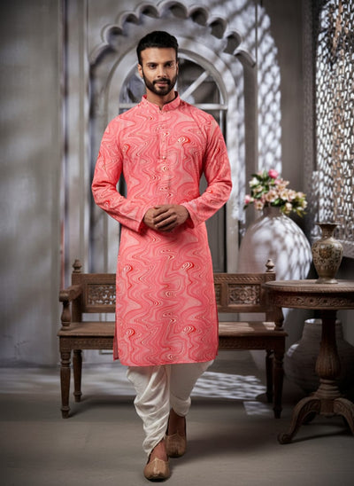 Abstract Wave Cotton Print Kurta