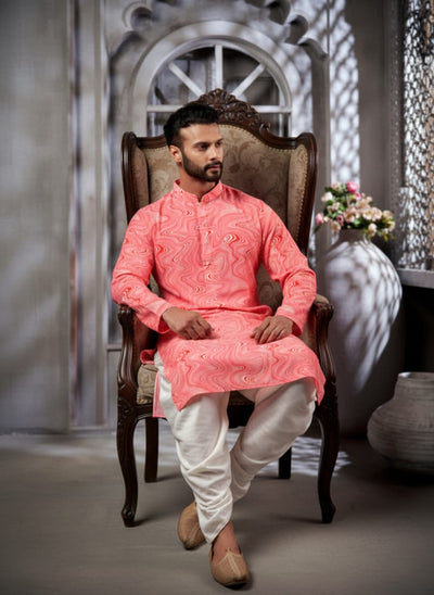 Abstract Wave Cotton Print Kurta