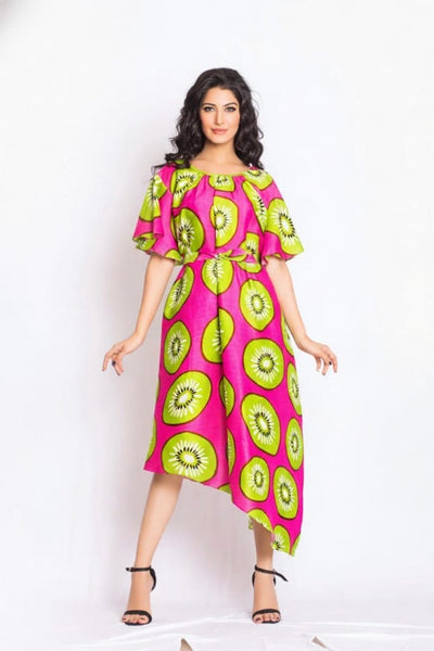 Endue Silk Print Dress