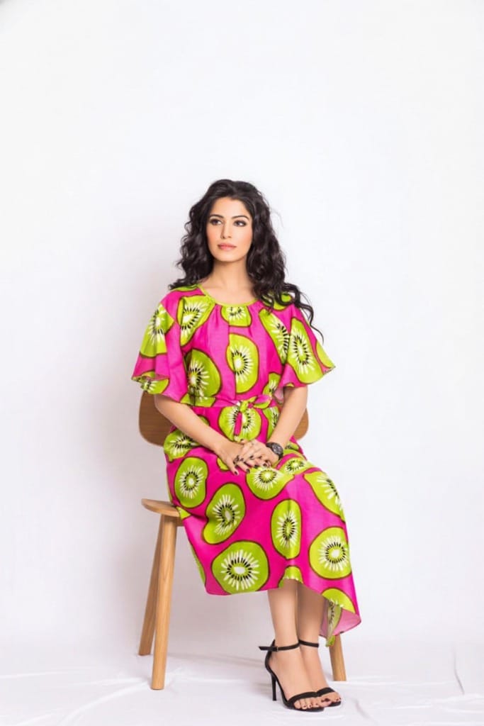 Endue Silk Print Dress