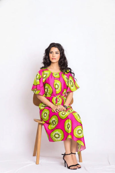 Endue Silk Print Dress