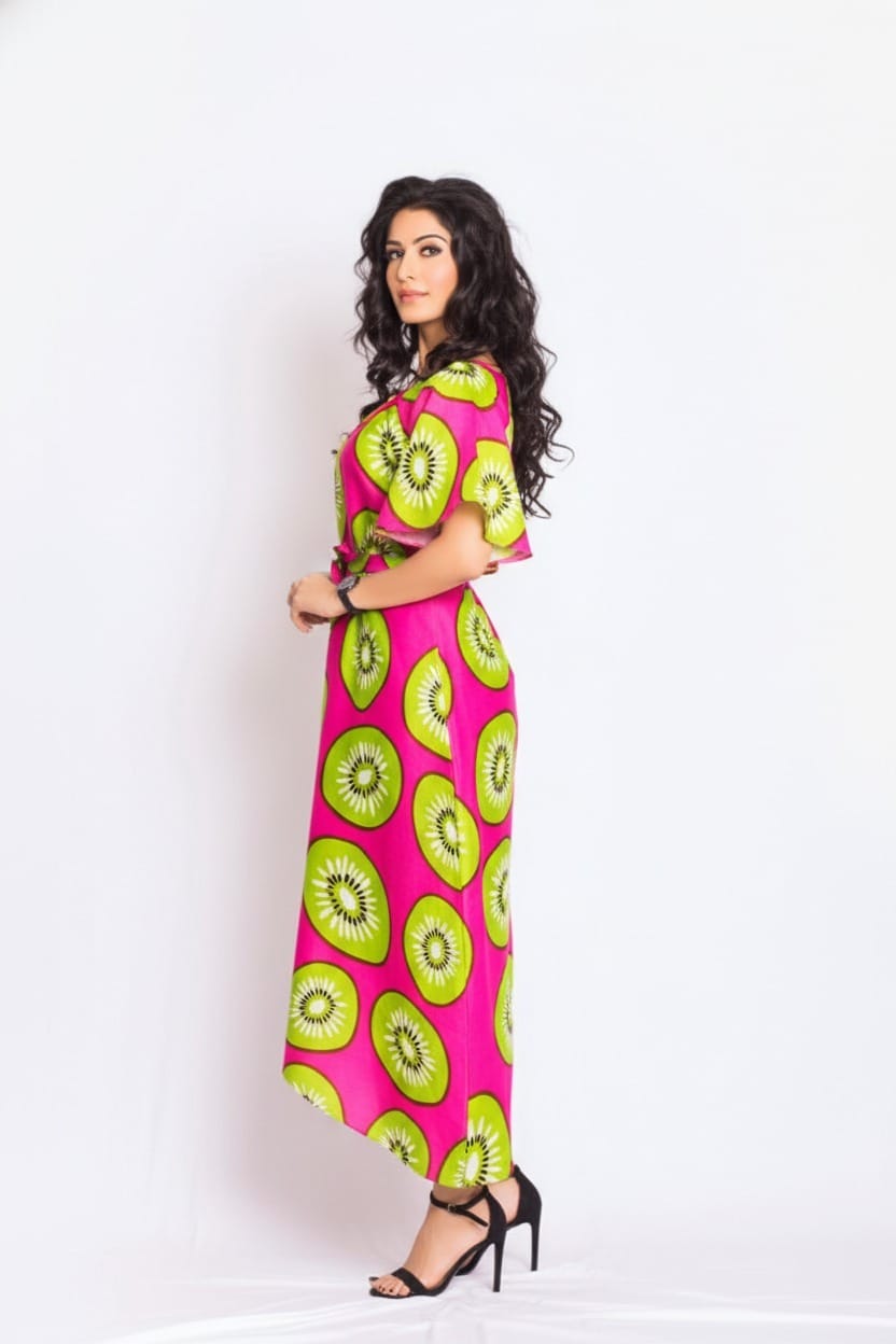 Endue Silk Print Dress