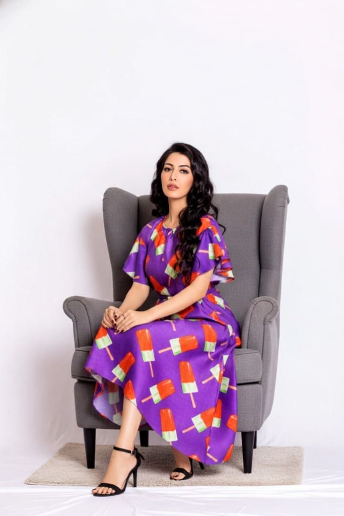 Racy Silk Print Dress