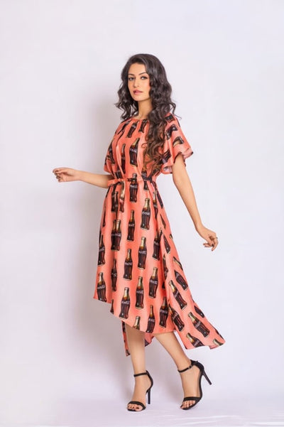 Misty Silk Print Dress