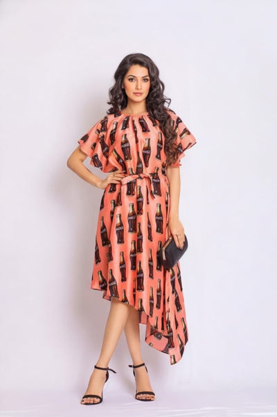 Misty Silk Print Dress
