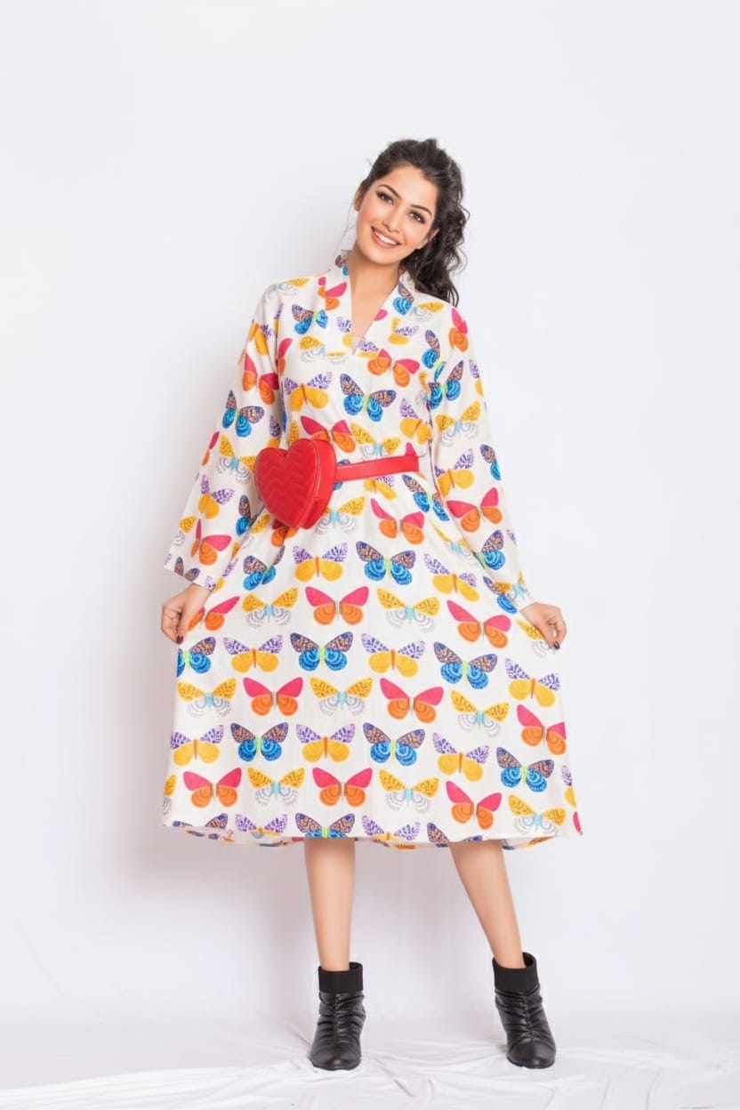 Aksha Satin Print Dress