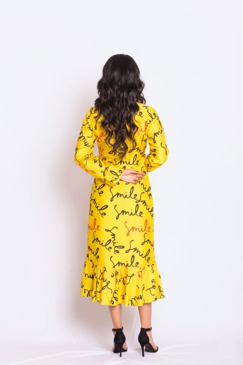 Elegy Satin Print Dress