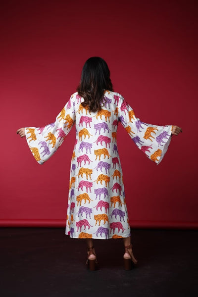 Triya Satin Print Dress