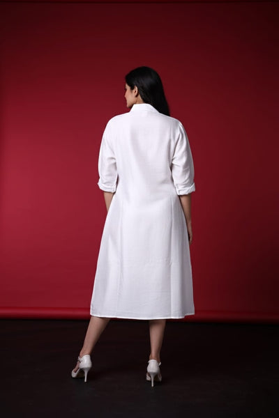 Saee Satin Print Dress