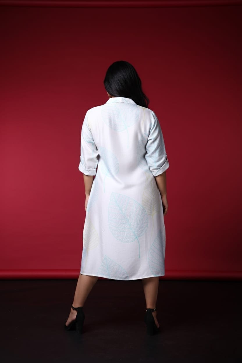 Pavi Satin Print Dress