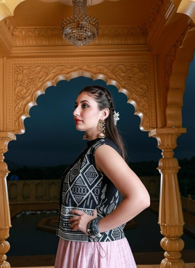 Siddhi Cotton Print Bundi Jacket