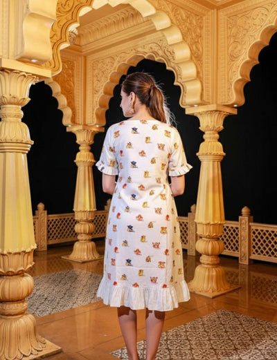 Vikata Cotton Print Dress