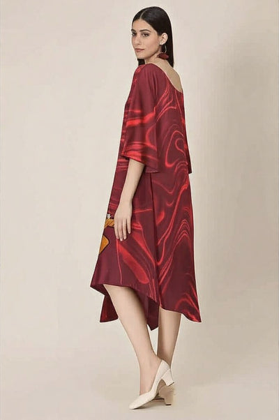 Swirl and Squeak Satin Print Dress
