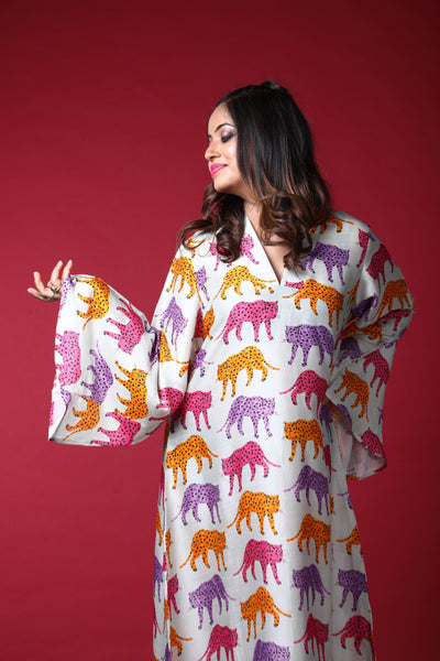 Triya Satin Print Dress