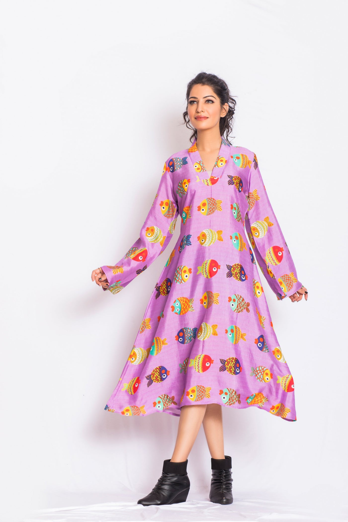 Prati Satin Print Dress