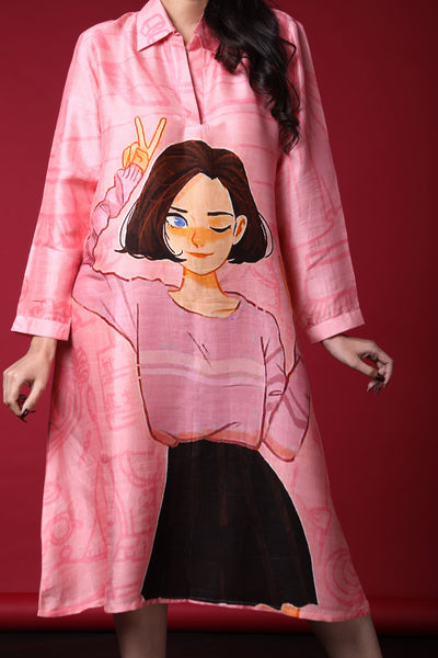 Urja Satin Print Dress