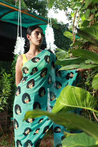 Rock n Roll Georgette Print Saree