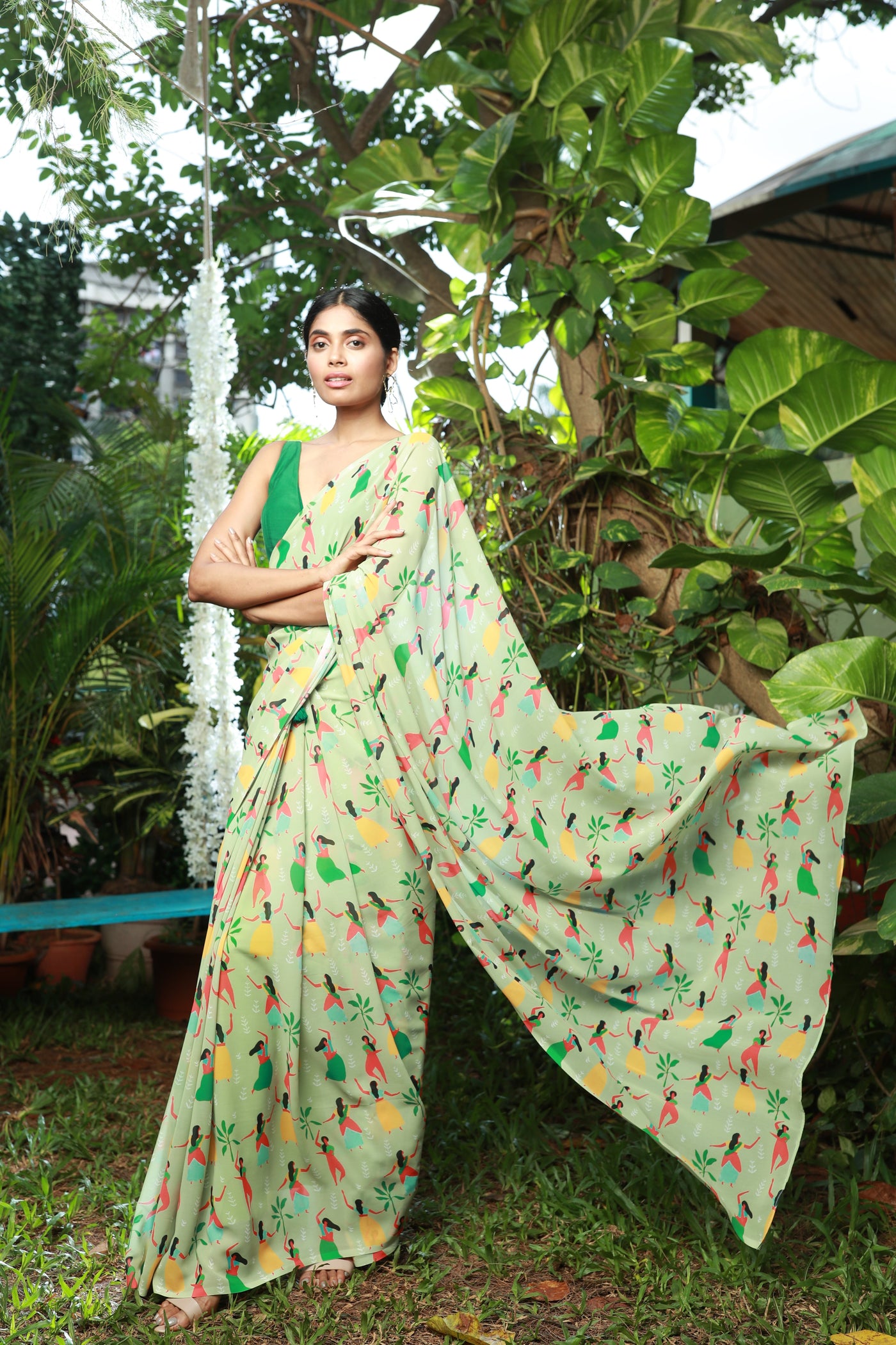 Grooving Moves Georgette Print Saree