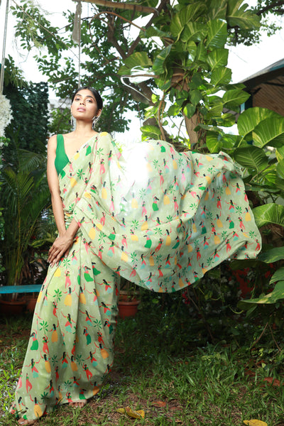Grooving Moves Georgette Print Saree