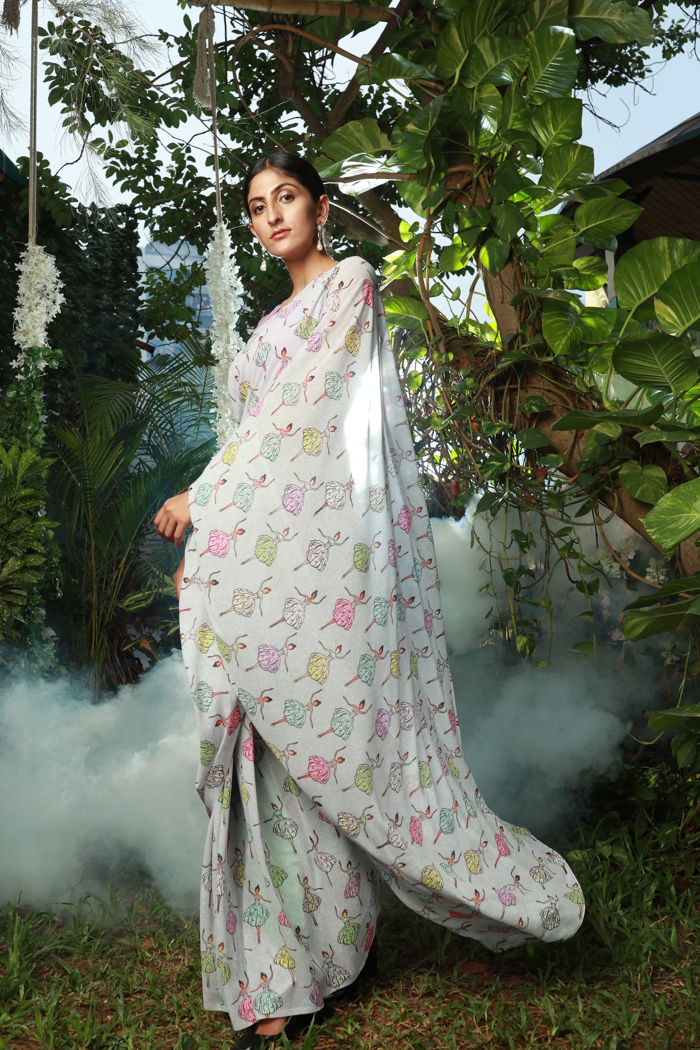 Beautiful Ballet Georgette Print Saree