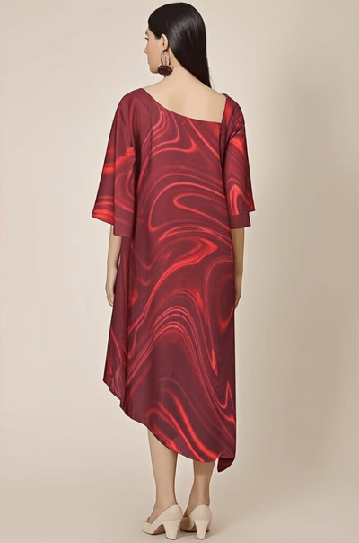 Swirl and Squeak Satin Print Dress